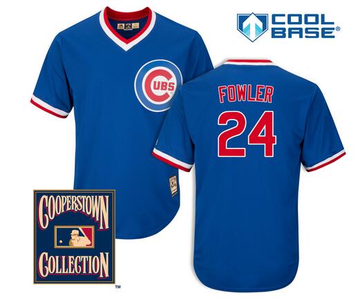 Men's Chicago Cubs #24 Dexter Fowler Royal Blue Pullover 1994 Cooperstown Collection Cool Base Jersey
