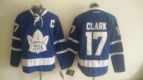 Men's Toronto Maple Leafs #17 Wendel Clark Royal Blue 2016-17 Home 100TH Anniversary Hockey Jersey
