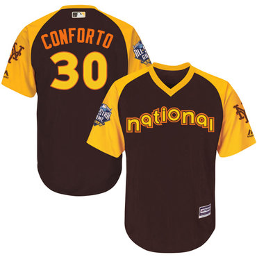 Michael Conforto Brown 2016 MLB All-Star Jersey - Men's National League New York Mets #30 Cool Base Game Collection