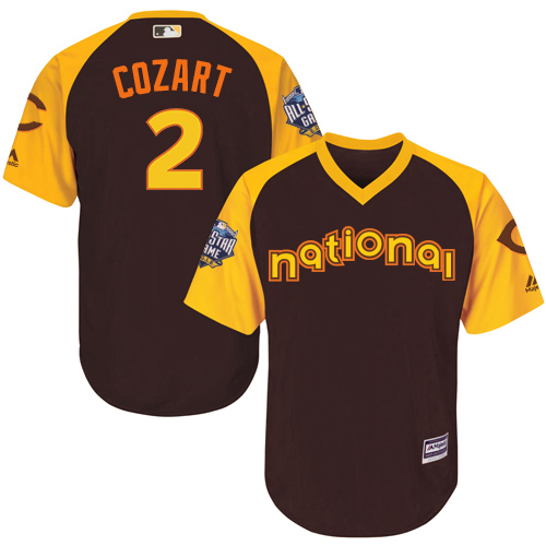 Zack Cozart Brown 2016 MLB All-Star Jersey - Men's National League Cincinnati Reds #2 Cool Base Game Collection