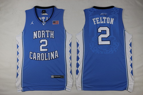 Men's North Carolina Tar Heels #2 Jalek Felton Light Blue Soul Swingman Basketball Jersey
