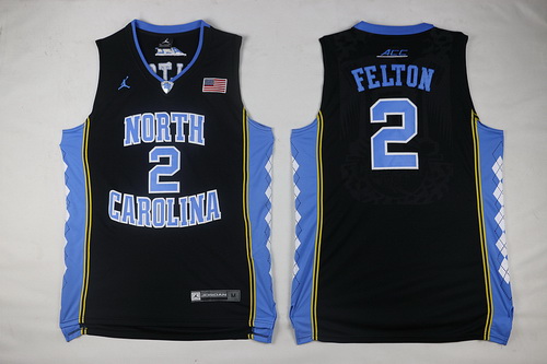 Men's North Carolina Tar Heels #2 Jalek Felton Black Soul Swingman Basketball Jersey