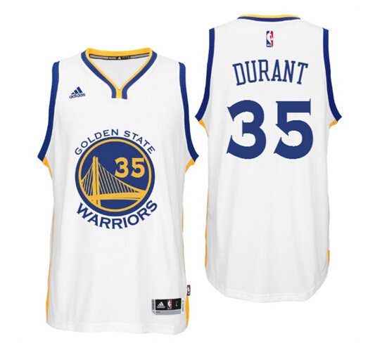 Youth Golden State Warriors Kevin Durant White Swingman #35 Player Adidas Home Jersey