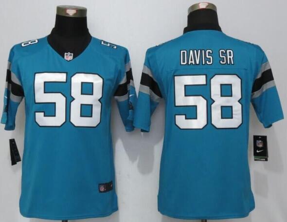 Youth Carolina Panthers #58 Thomas Davis Sr Light Blue Alternate NFL Nike Game Jersey