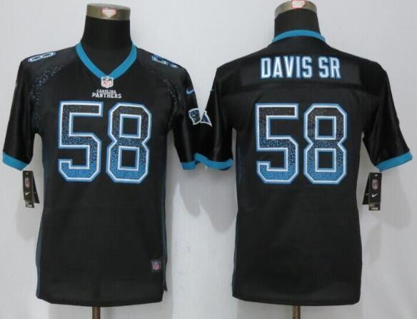 Youth Carolina Panthers #58 Thomas Davis Sr Black Drift Fashion NFL Nike Jersey