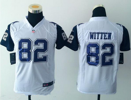 Youth Dallas Cowboys #82 Jason Witten Nike White Color Rush 2015 NFL Game Jersey