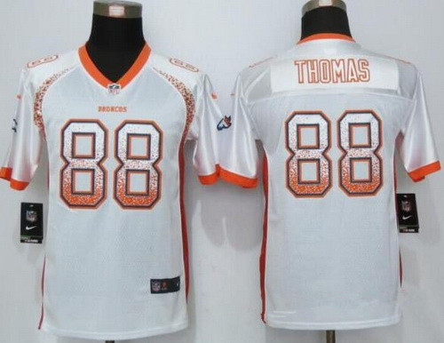 Youth Denver Broncos #88 Demaryius Thomas White Drift Fashion Stitched Nike NFL Football Jersey