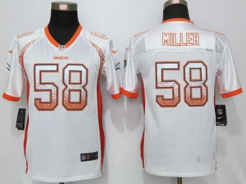 Youth Denver Broncos #58 Von Miller White Drift Fashion Stitched Nike NFL Football Jersey