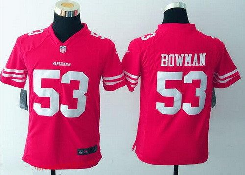 Youth San Francisco 49ers #53 NaVorro Bowman Scarlet Red Team Color NFL Nike Game Jersey