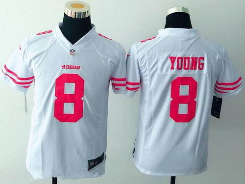 Youth San Francisco 49ers #8 Steve Young White Retired Player NFL Nike Game Jersey