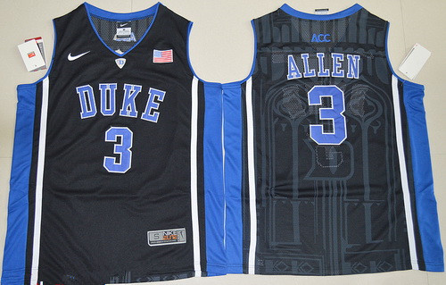 Men's Duke Blue Devils #3 Garyson Allen Black College Basketball Nike Swingman Stitched NCAA Jersey