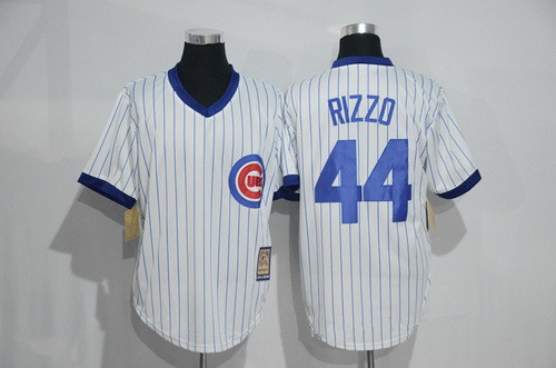 Men's Chicago Cubs #44 Anthony Rizzo Stitched MLB 1988 Majestic Cool Base Cooperstown Collection Player Jersey