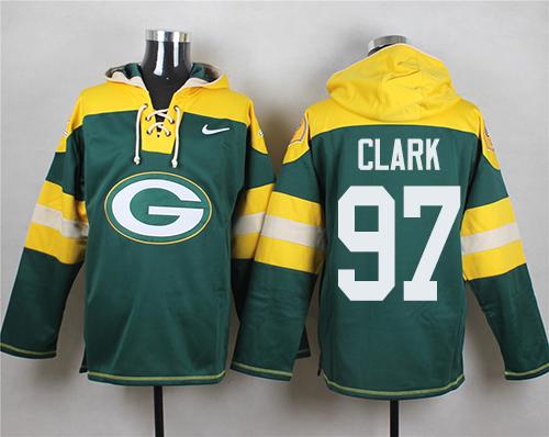 Nike Packers #97 Kenny Clark Green Player Pullover NFL Hoodie