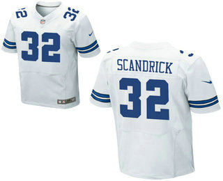Men's Dallas Cowboys #32 Orlando Scandrick White Road NFL Nike Elite Jersey
