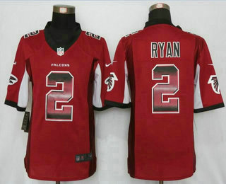 Men's Atlanta Falcons #2 Matt Ryan Red Strobe 2015 NFL Nike Fashion Jersey