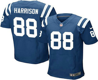 Men's Indianapolis Colts #88 Marvin Harrison Royal Blue Team Color NFL Nike Elite Jersey
