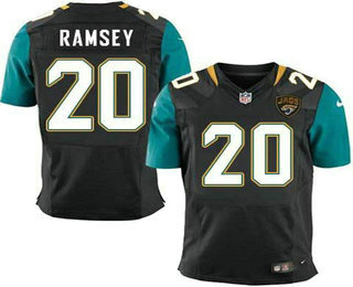 Men's Jacksonville Jaguars #20 Jalen Ramsey Black Team Color NFL Nike Elite Jersey