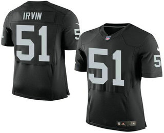 Men's Oakland Raiders #51 Bruce Irvin Black Team Color NFL Nike Elite Jersey