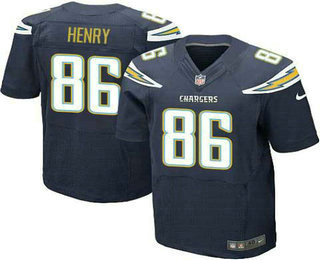 Men's San Diego Chargers #86 Hunter Henry Navy Blue Team Color NFL Nike Elite Jersey