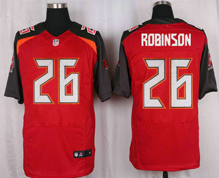 Men's Tampa Bay Buccaneers #26 Josh Robinson Red Team Color NFL Nike Elite Jersey