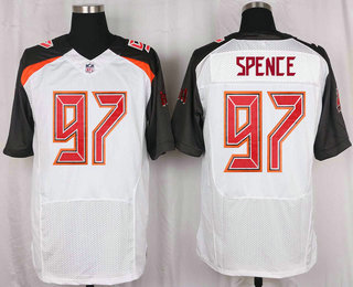 Men's Tampa Bay Buccaneers #97 Akeem Spence White Road NFL Nike Elite Jersey