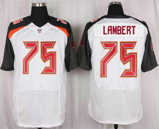 Men's Tampa Bay Buccaneers #75 DaVonte Lambert White Road NFL Nike Elite Jersey
