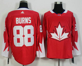 Men's Team Canada #88 Brent Burns Red 2016 World Cup of Hockey Game Jersey