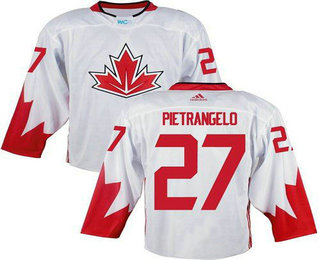 Team Canada Men's #27 Alex Pietrangelo White 2016 World Cup Stitched NHL Jersey