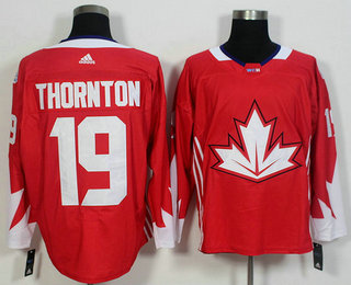 Men's Team Canada #19 Joe Thornton Red 2016 World Cup of Hockey Game Jersey