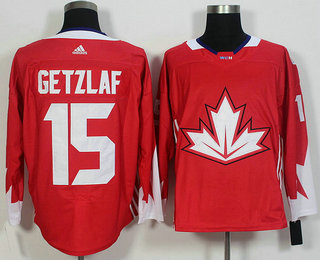 Men's Team Canada #15 Ryan Getzlaf Red 2016 World Cup of Hockey Game Jersey