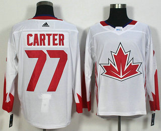 Men's Team Canada #77 Jeff Carter White 2016 World Cup of Hockey Game Jersey