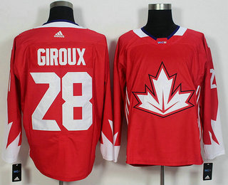 Men's Team Canada #28 Claude Giroux Red 2016 World Cup of Hockey Game Jersey