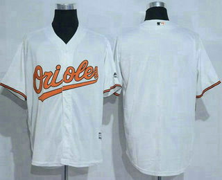 Men's Baltimore Orioles Blank White New Cool Base Stitched MLB Jersey