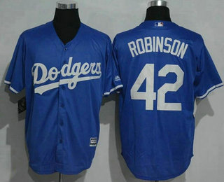 Men's Los Angeles Dodgers #42 Jackie Robinson Blue New Cool Base Jersey