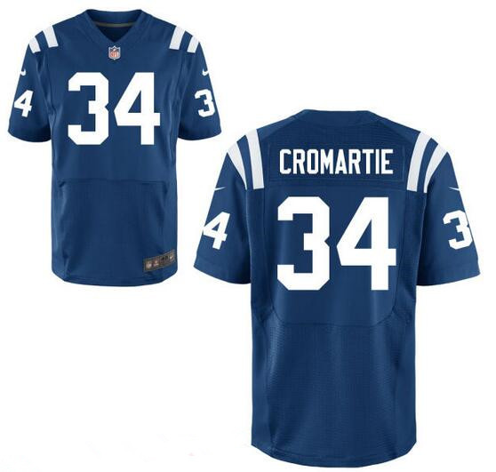 Men's Indianapolis Colts #34 Antonio Cromartie Royal Blue Team Color Stitched NFL Nike Elite Jersey