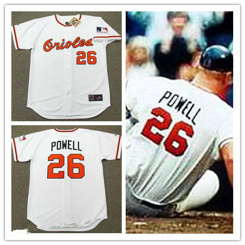 Men's Baltimore Orioles #26 Boog Powell White 1969 Majestic Cooperstown Home Baseball Jersey