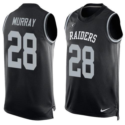 Men's Oakland Raiders 28 Latavius Murray Nike Black Printed Player Name & Number Tank Top