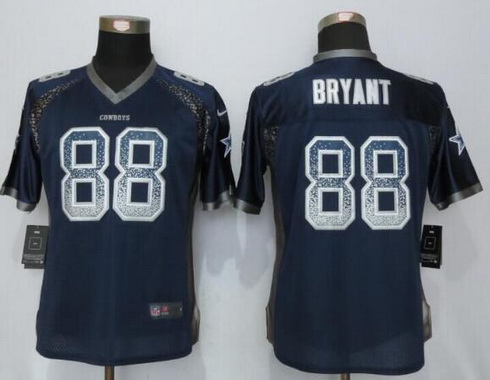 Women's Dallas Cowboys #88 Dez Bryant Navy Blue Drift Fashion NFL Nike Jersey