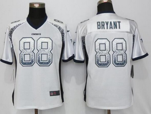 Women's Dallas Cowboys #88 Dez Bryant White Drift Fashion NFL Nike Jersey
