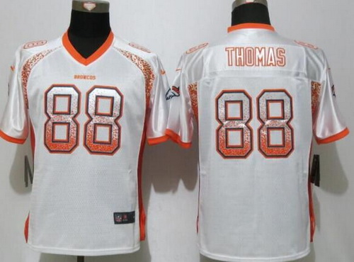 Women's Denver Broncos #88 Demaryius Thomas White Drift Fashion NFL Nike Jersey