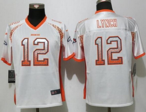 Women's Denver Broncos #12 Paxton Lynch White Drift Fashion NFL Nike Jersey