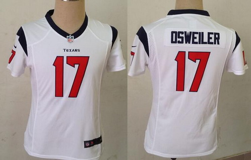 Women's Houston Texans #17 Brock Osweiler White Road NFL Nike Game Jersey