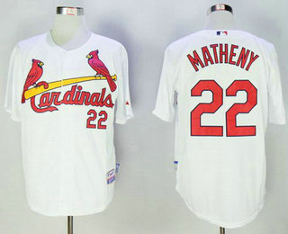 Men's St. Louis Cardinals #22 Mike Matheny White Cool Base Stitched MLB Jersey
