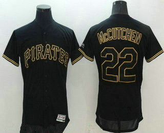 Men's Pittsburgh Pirates #22 Andrew McCutchen Lights Out Black Fashion Stitched MLB 2016 Majestic Flex Base Jersey