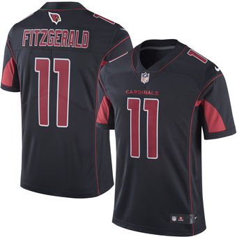 Men's Arizona Cardinals #11 Larry Fitzgerald Nike Black Color Rush Limited Jersey