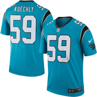 Men's Carolina Panthers #59 Luke Kuechly Nike Blue Color Rush Legend Jersey