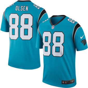 Men's Carolina Panthers #88 Greg Olsen Nike Blue Color Rush Legend Jersey