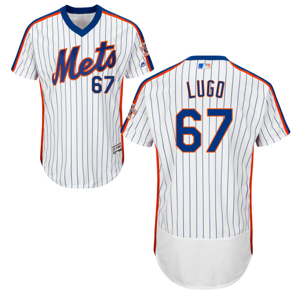 Men's New York Mets #67 Seth Lugo White Pullover Stitched MLB 2016 Majestic Flex Base Jersey