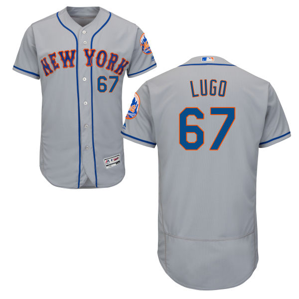 Men's New York Mets #67 Seth Lugo Gray Road Stitched MLB 2016 Majestic Flex Base Jersey