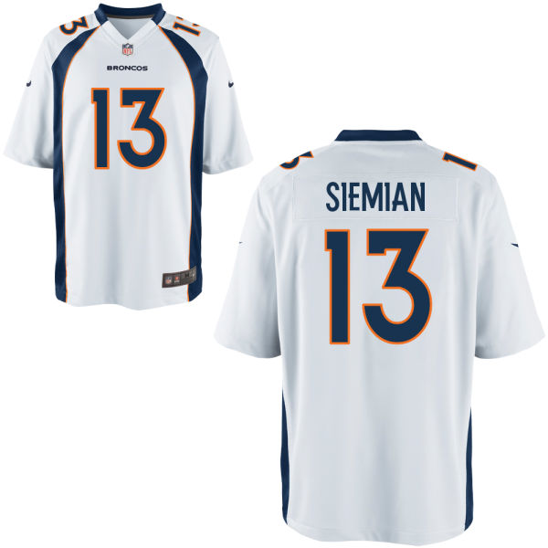 Youth Denver Broncos #13 Trevor Siemian White Road Stitched NFL Nike Game Jersey